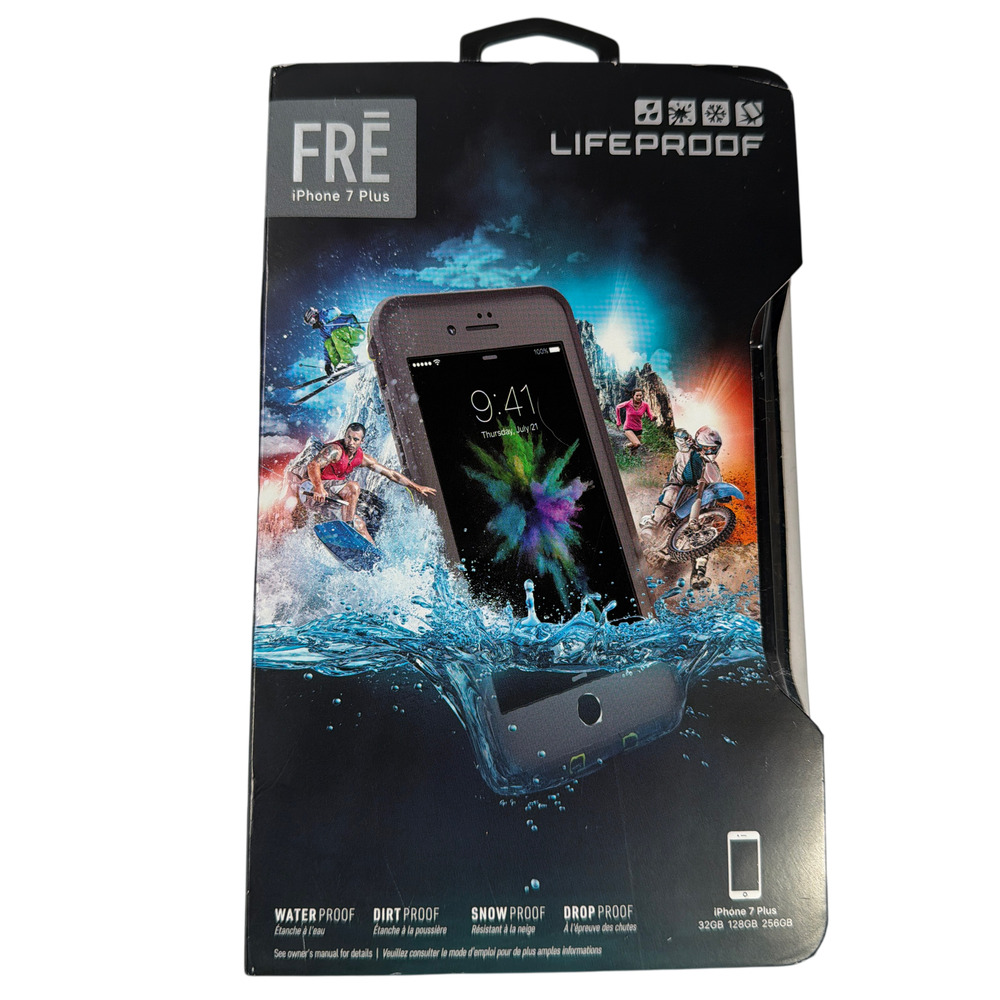 LifeProof FRĒ Waterproof Case for iPhone 7 Plus Second Wind Gray/Lime Green